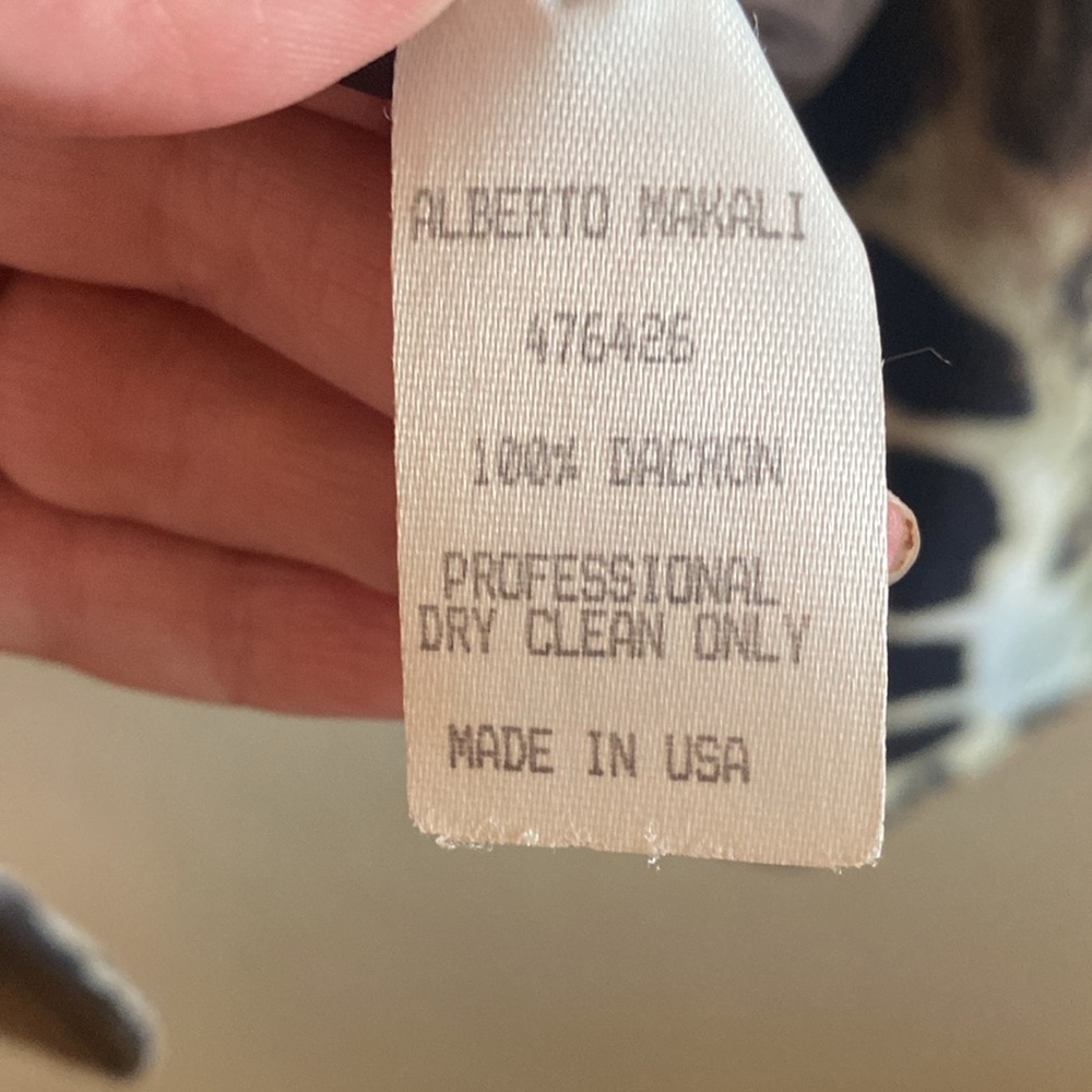 Alberto Makali Brown Tan Blazer with Animal Print/ Size 14 - Picture 7 of 7